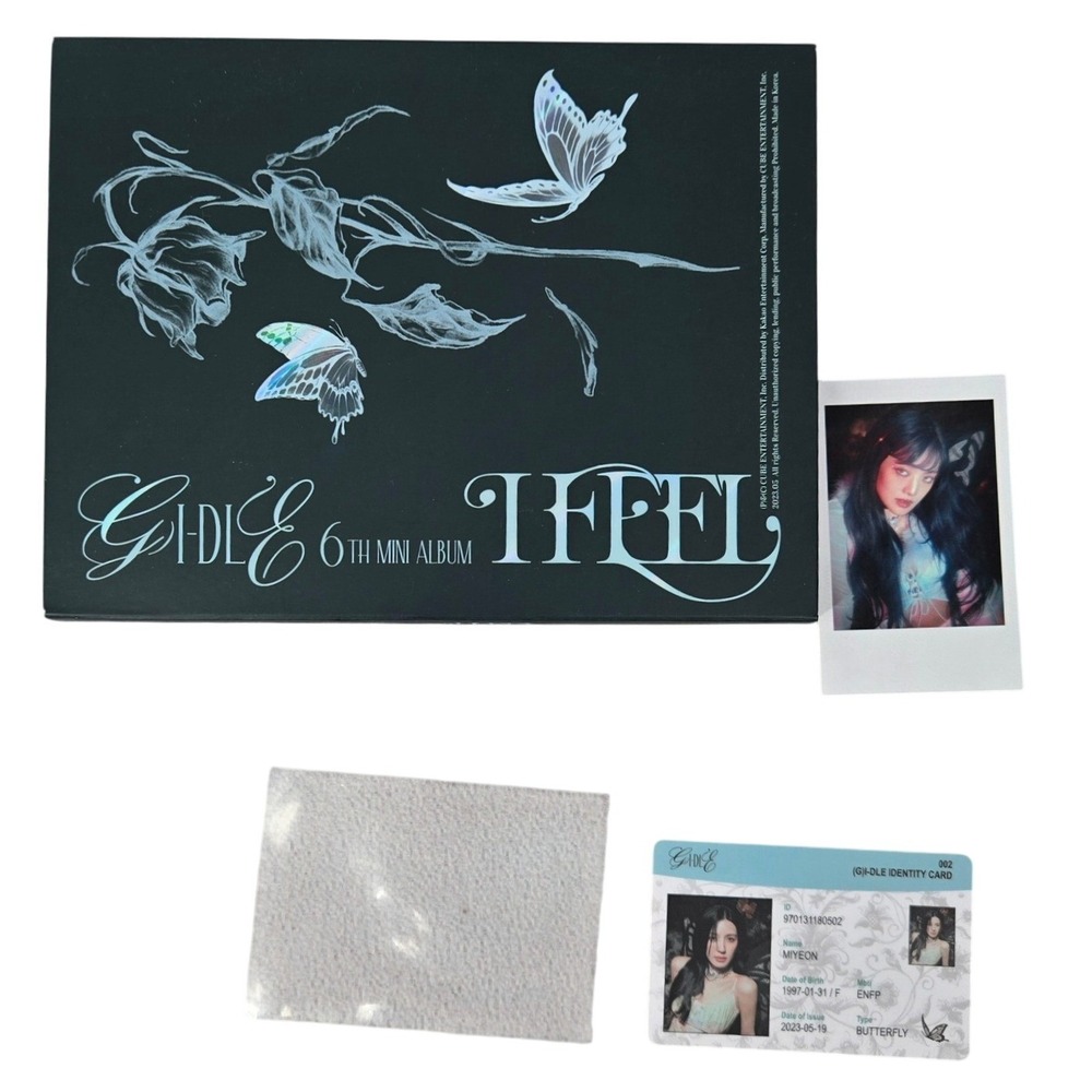(G)I-DLE I FEEL 6th Mini Album Butterfly Ver Miyeon ID Shuhua Polaroid‎ K-Pop CD